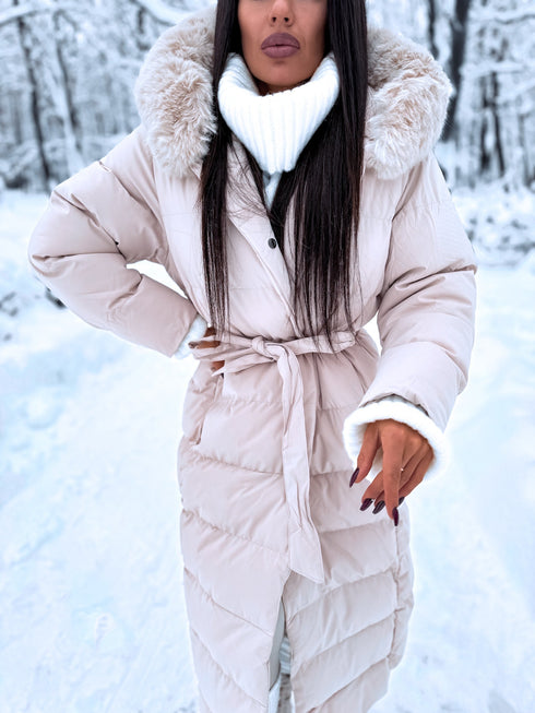 Long coat "CLIMATE ZONE" FC7529 - light beige PRE-ORDER